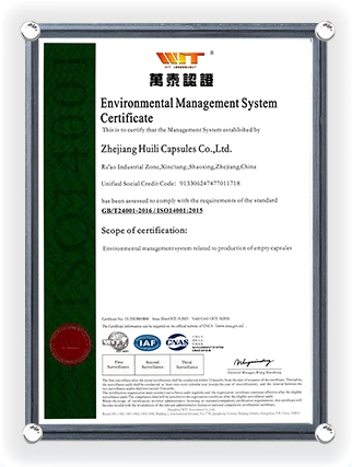 Certificaat voor Milieumanagementsysteem