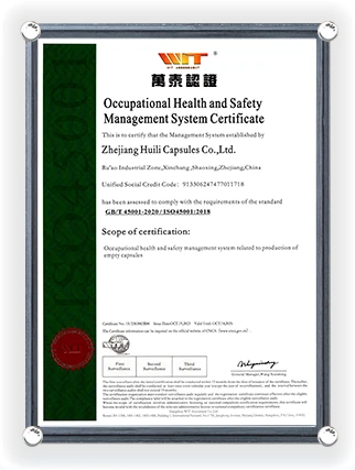 Certificaat voor Managementsysteem voor Gezondheid en Veiligheid op Het Werk